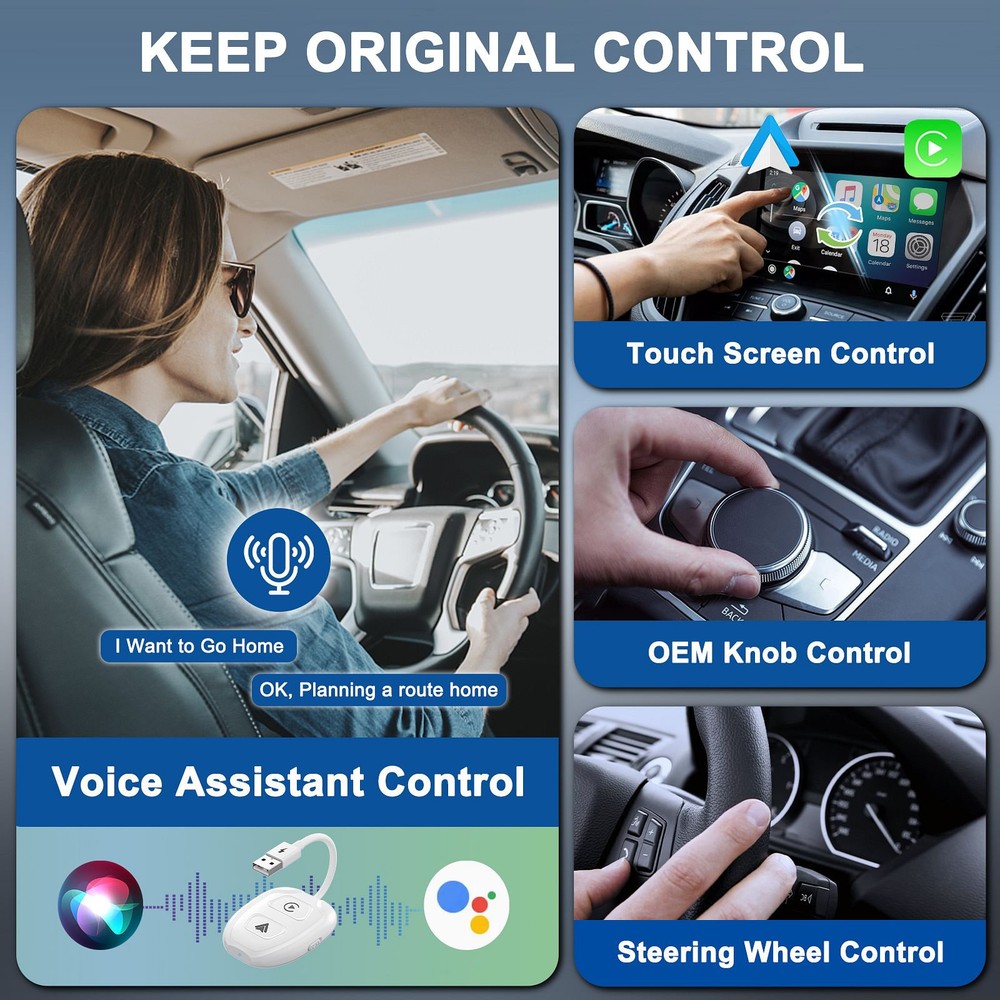 Wireless Adapter Dongle Converter Plug Play Auto Wireless Adapter Compatible for