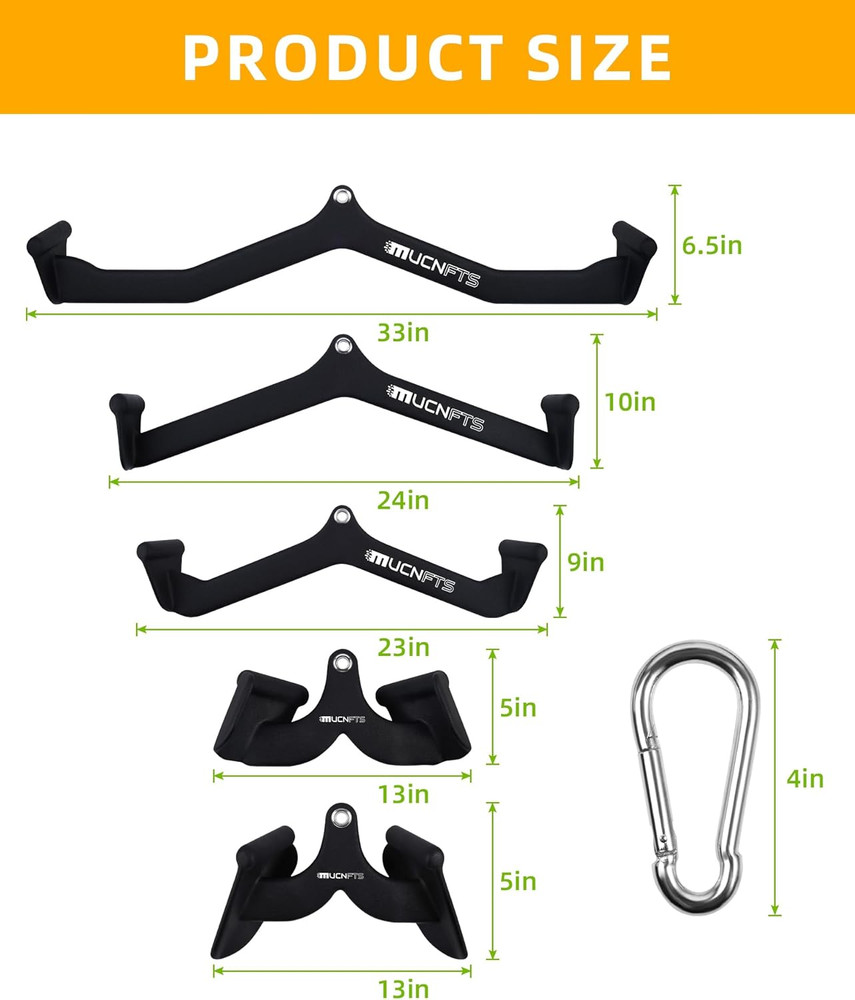 LAT Pulldown Attachments, Thickened Ergonomic Back Tricep Training Handle, LAT P