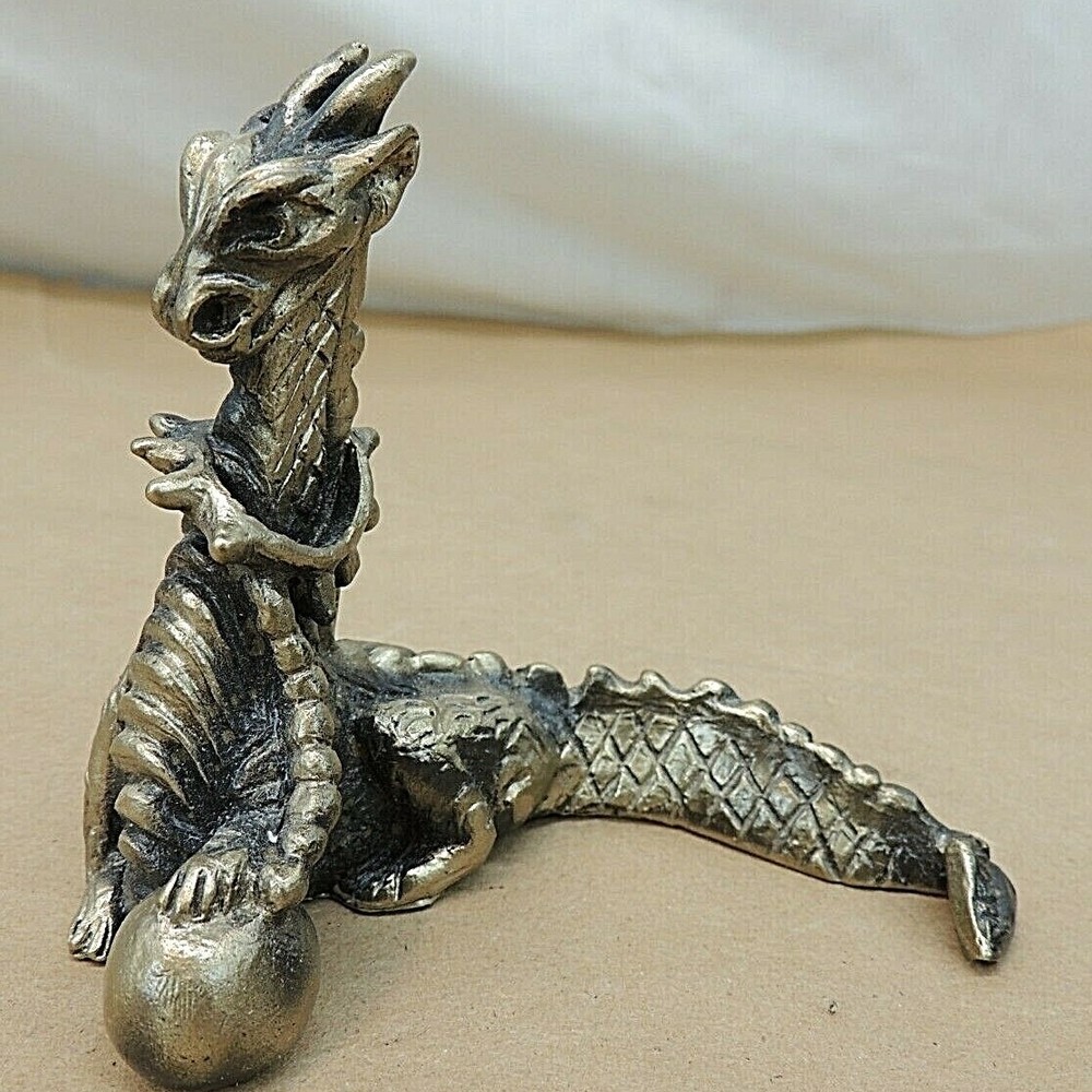 DRAGON, BRASS, 4" LONG