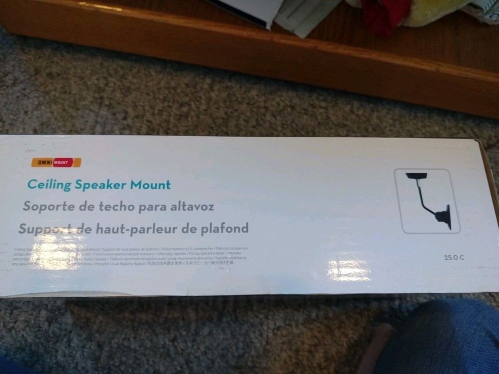 OMNIMOUNT Ceiling Bookshelf Speaker Mounting kit Black