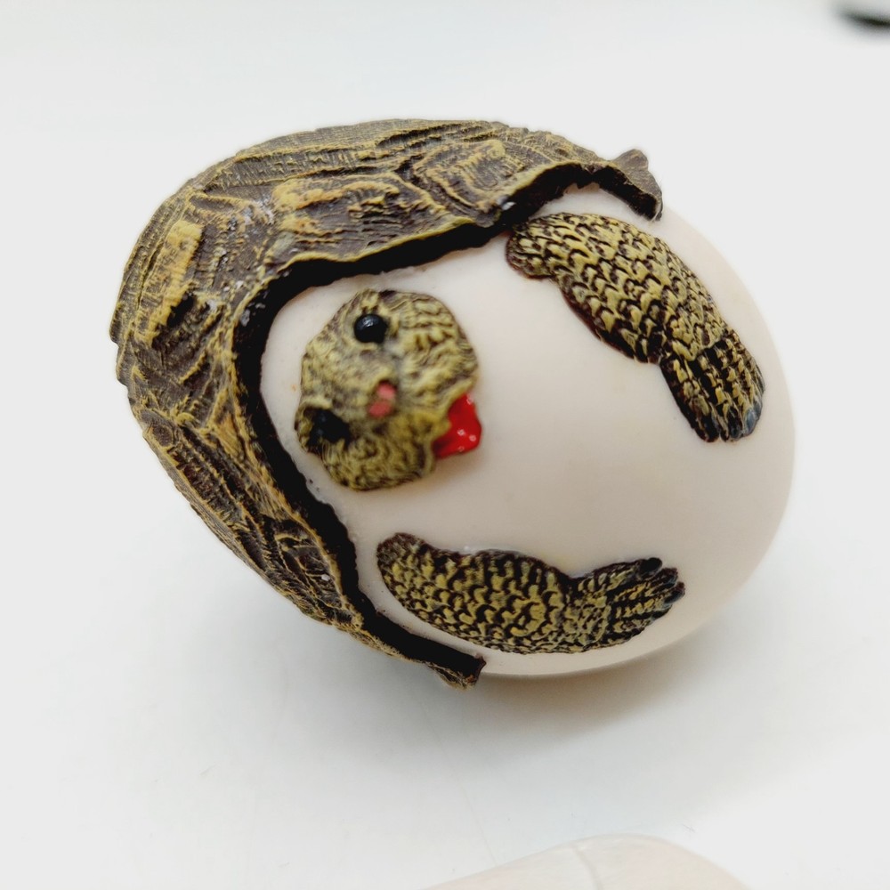 Hatching Turtle Resin Set Of 2 White Green