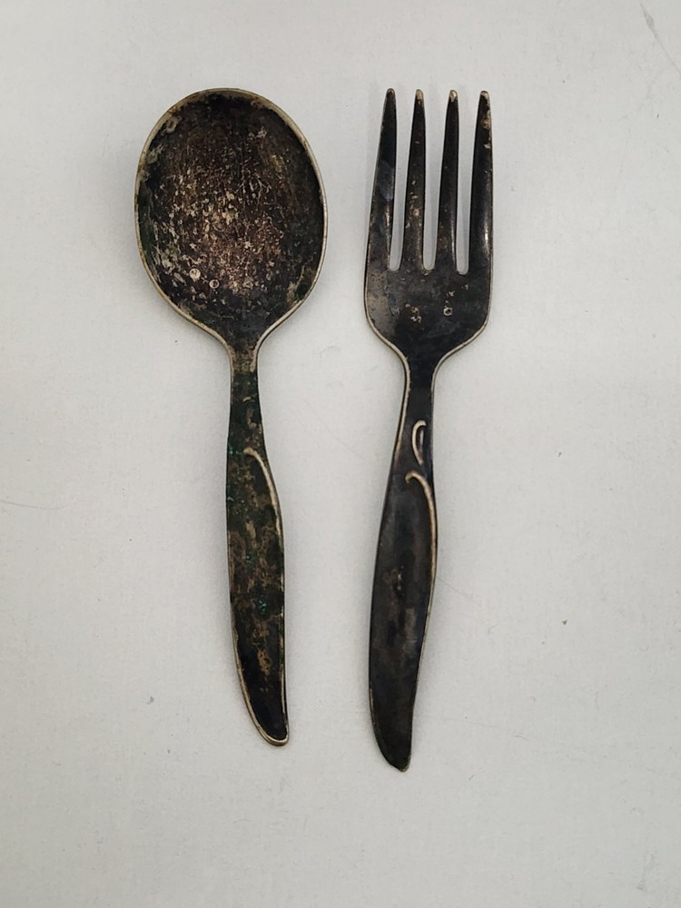 Vintage William Rogers Silverplate ? Minature Fork and Spoon