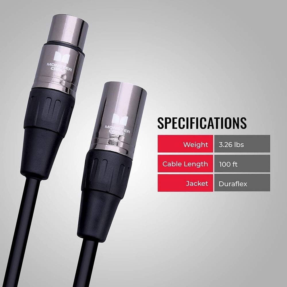 Monster Prolink Classic XLR Microphone Cable - Featuring MultiTwist...
