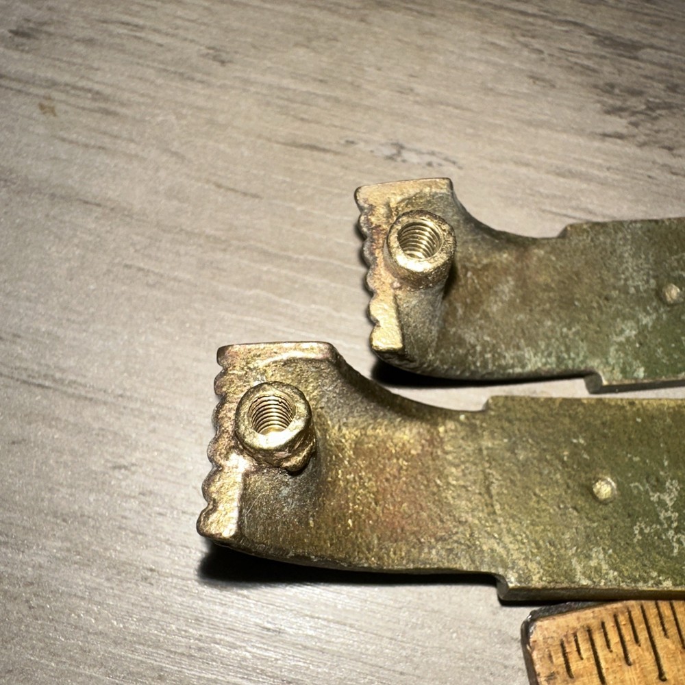 2 Brass Drawer Pulls Mid Century Vintage Pulls