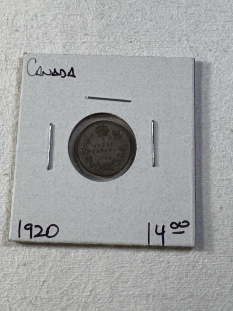 1920 Canada 5 Cents Silver Coin