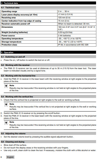 Hilti laser level receiver