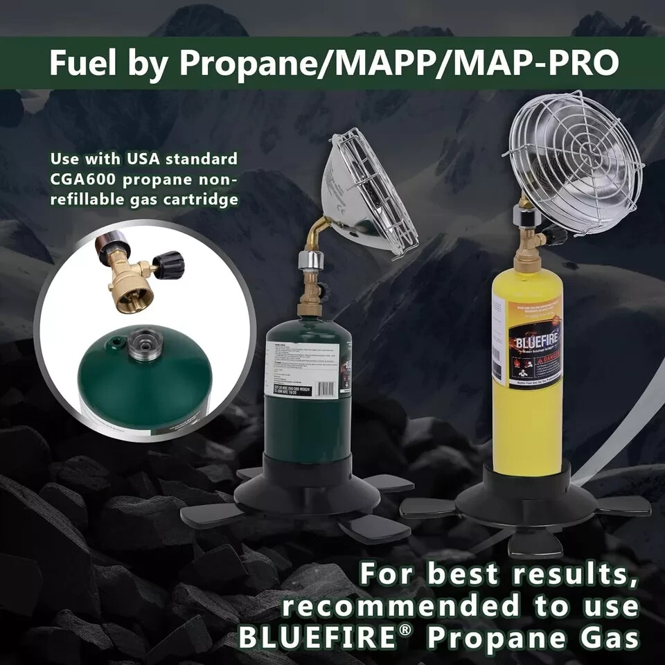 Hotdevil Outdoor Propane Heater 6200BTU Power Control Valve Holder Portable