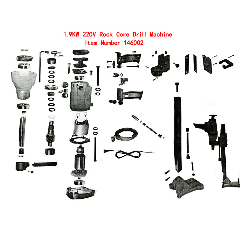 220V Engineering Diamond Concrete Core Drill Machine With Stand 0-2000r/min