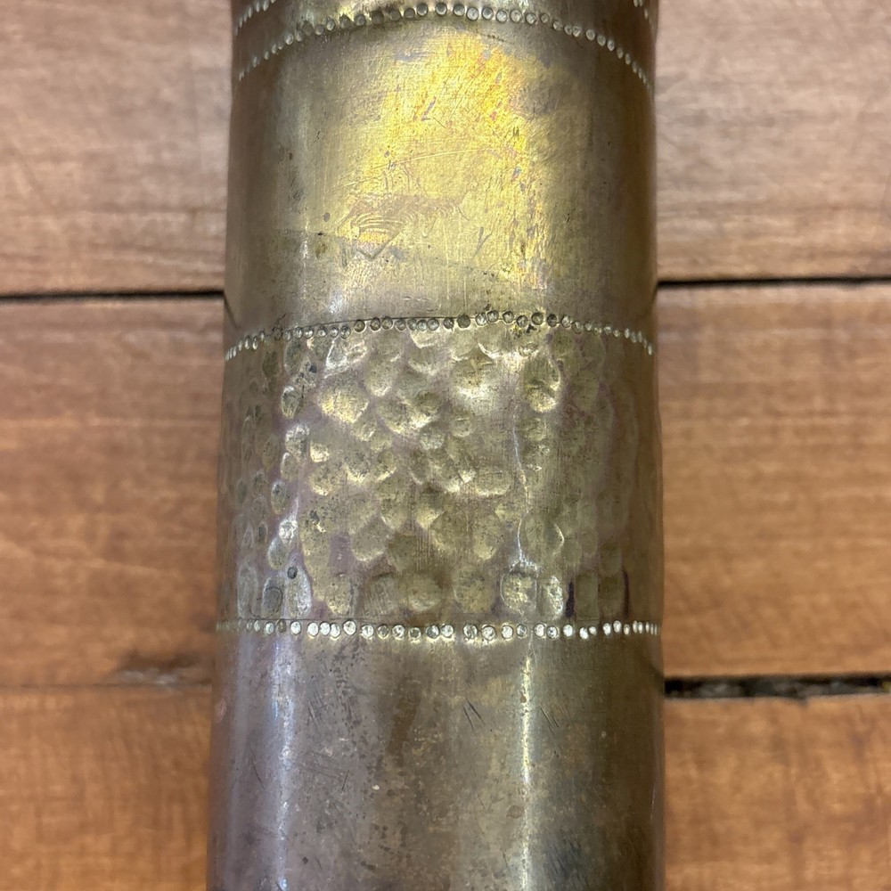 Original WW2 Trench Art Shell 1940s Artillery Shell WWII Engraved Shell