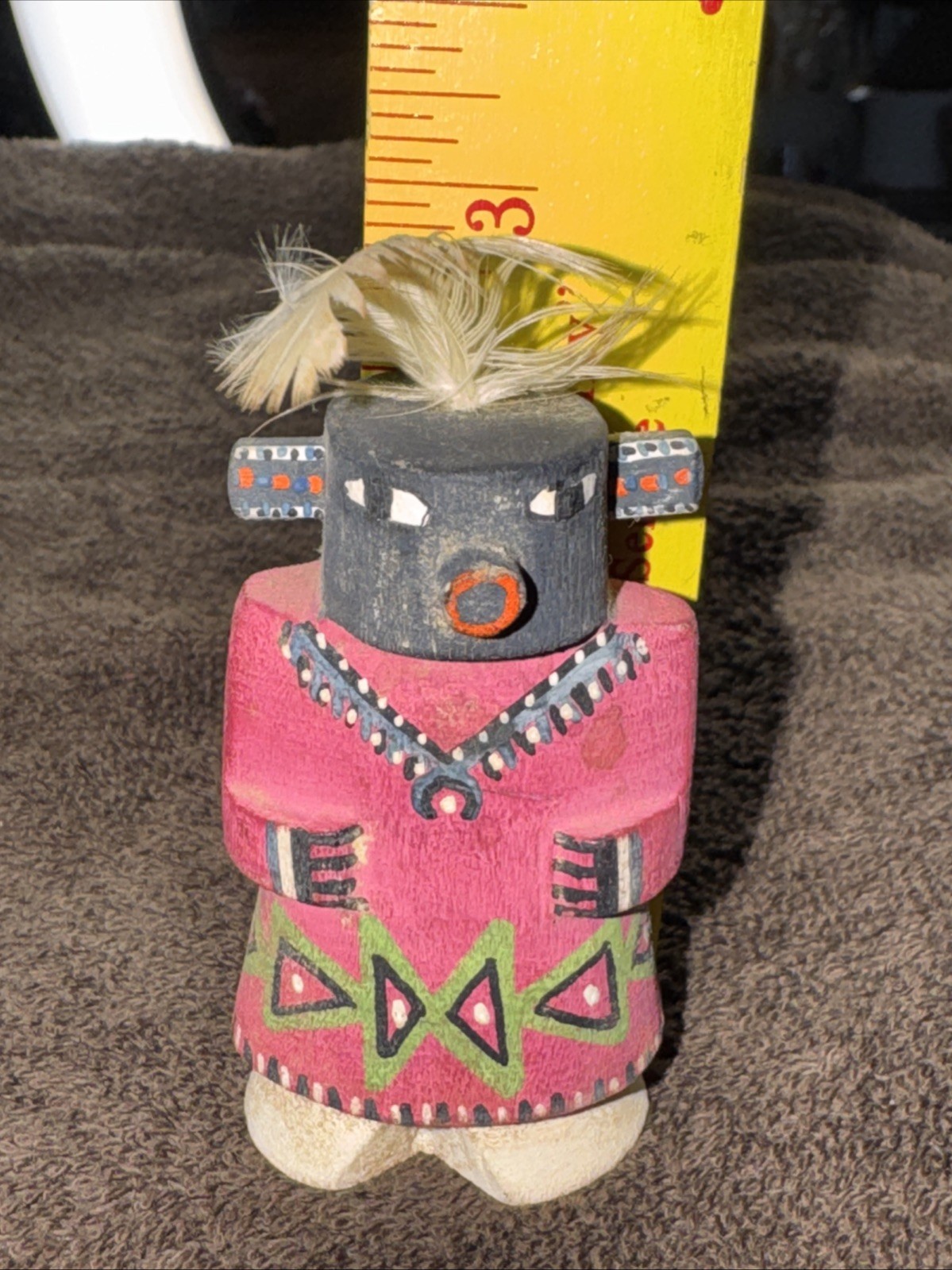 Native American Carved Wooden Kachina Doll Hopi Navajo Vintage
