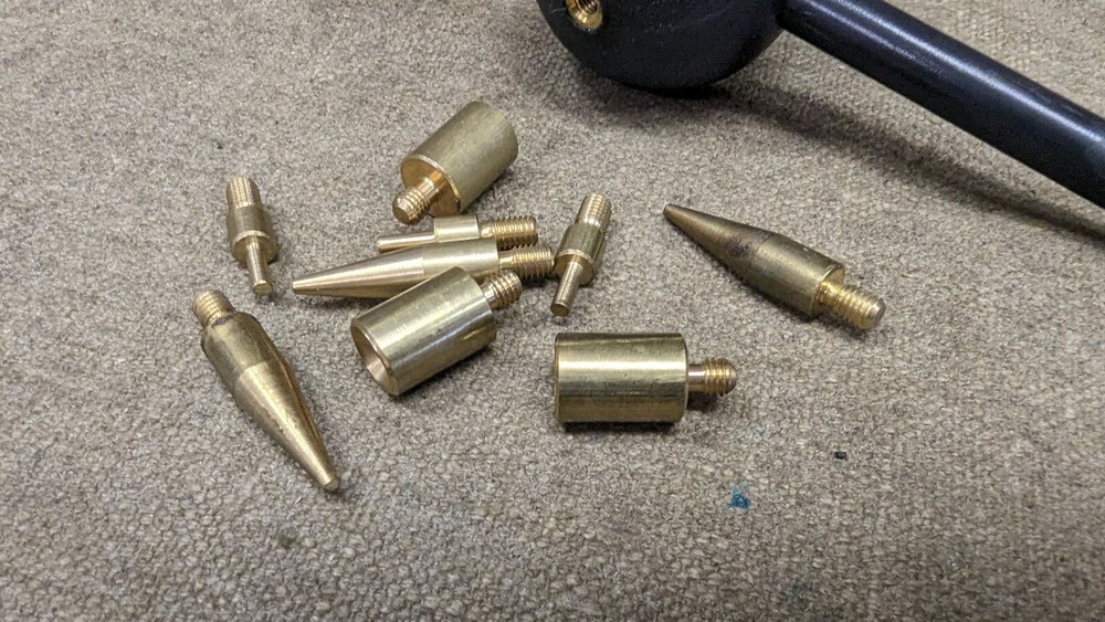 Target Ball Black powder bullet starter seater, with extra tips