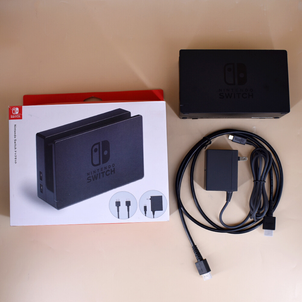 Original Nintendo Switch Charging Dock + AC Adapter Power Cable + HDMI CABLE Set