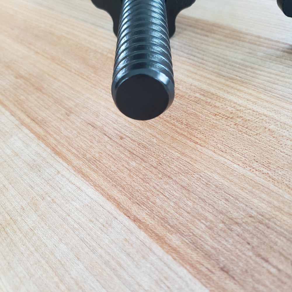 Barbell 14" Regular Dumbbell Handles Multiple Options Threaded W/ Collars Black