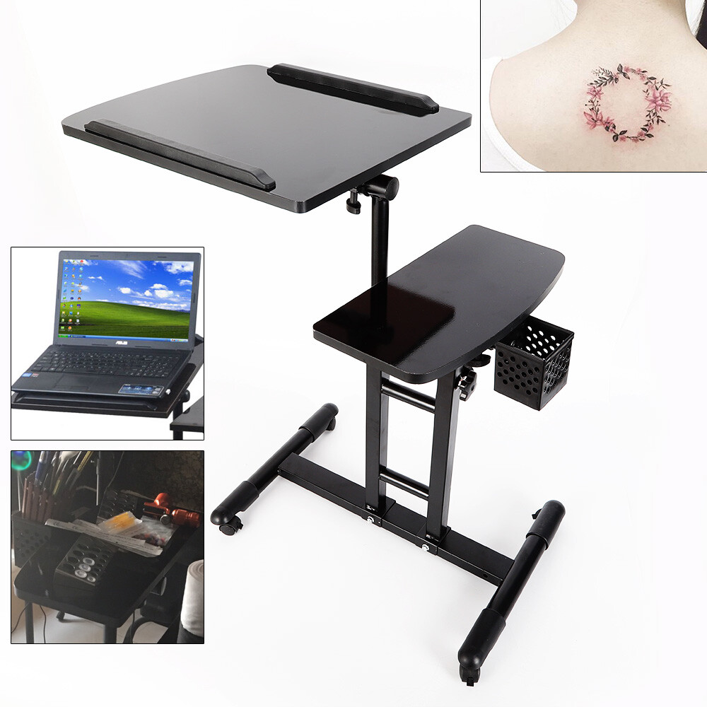 Portable Mobile Tattoo Work Station Arm Rest Stand Table Desk, Workbench Tray