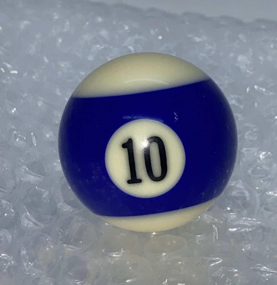 Replacement 1.5" Mini Billiard Pool Ball #10 Blue Stripe.