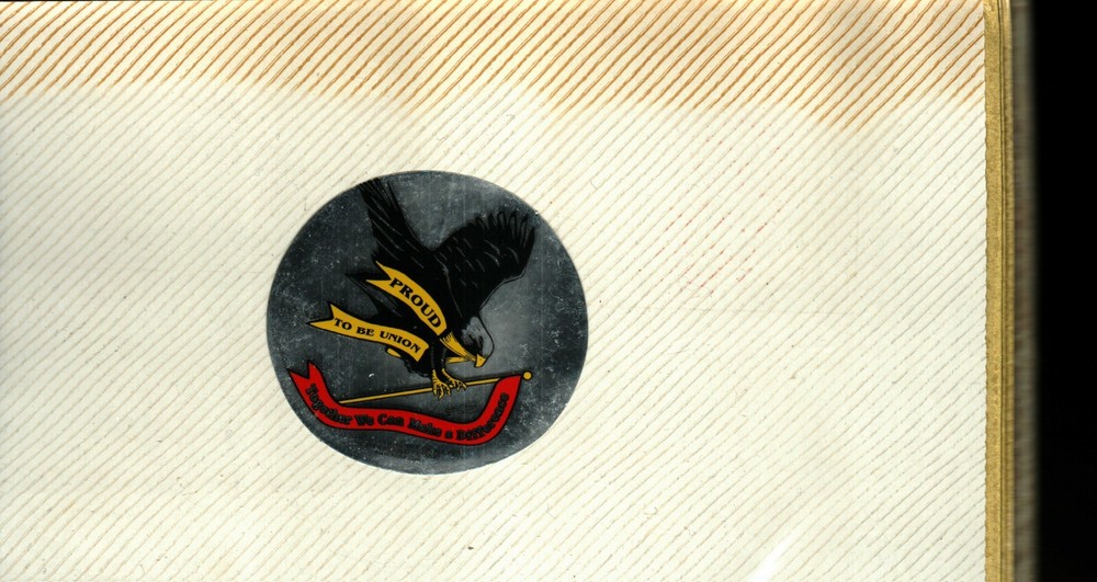 NICE EAGLE PROUD TO BE UNION COAL MINING STICKER # 1232