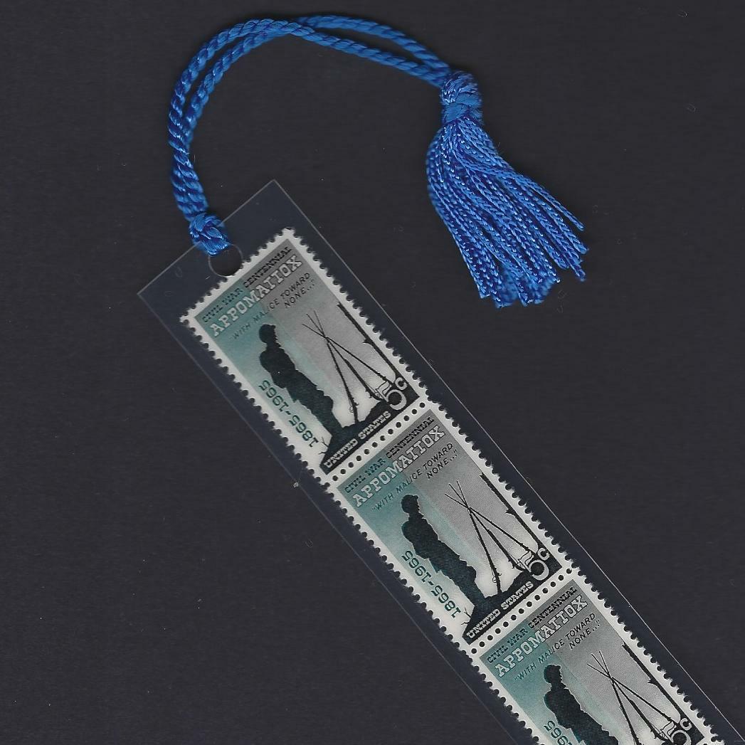 Surrender at Appomattox Centennial - Vintage Set of 4 Stamps Bookmark Unique!