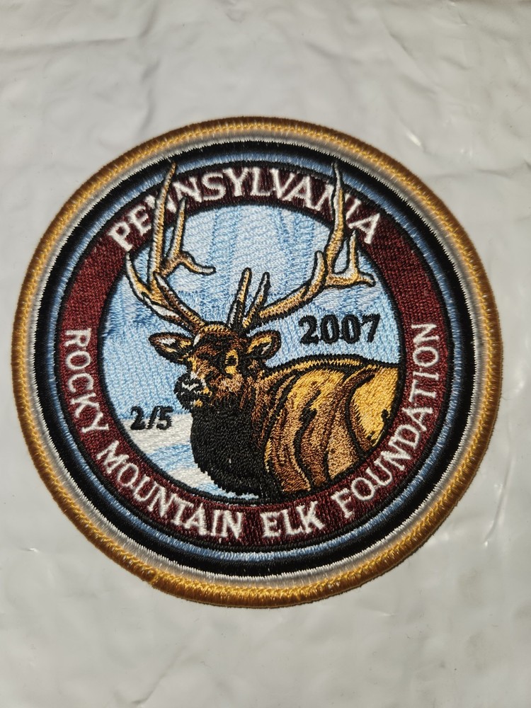 Pennsylvania RMEF Patch 2007 2/5,  Rocky Mountain Elk Foundation Patch Game-Fish