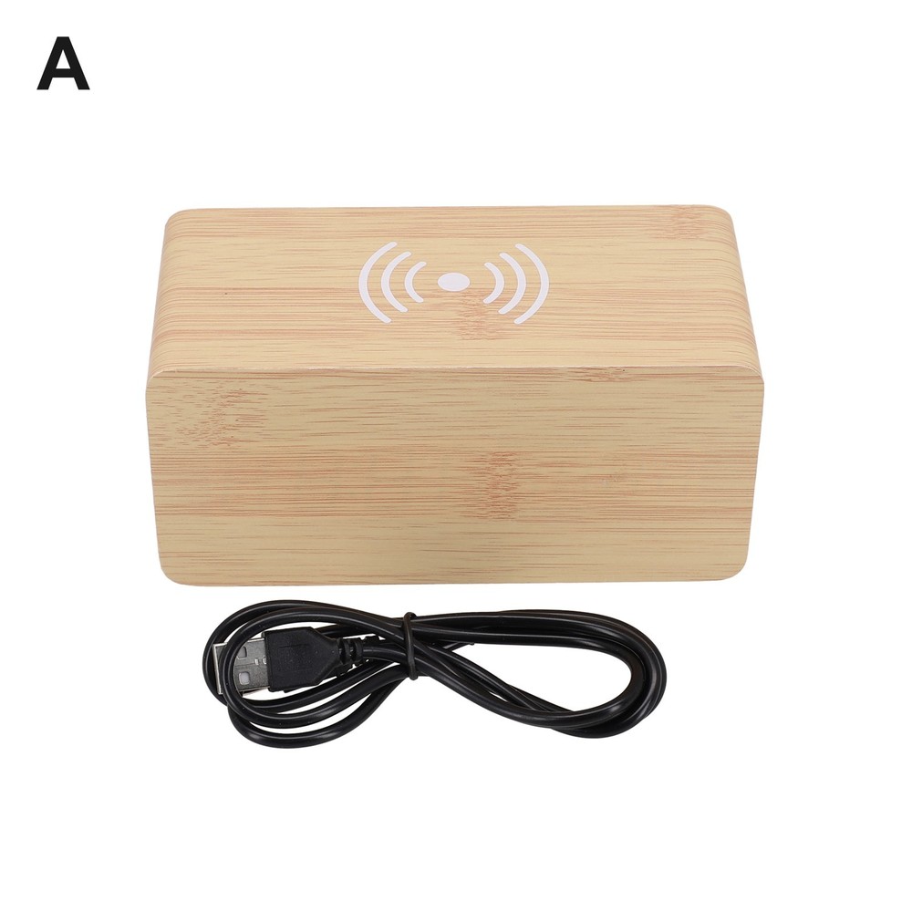 Clock Home D??cor Office Decor Temp Wireless Charging 12/24 Hour Switch