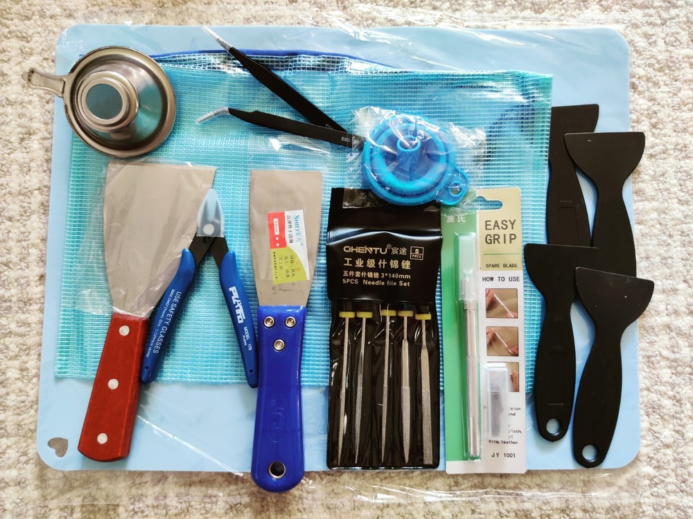 Resin 3D Printer Tool Kit Clean Basic Tools with Plier, File, Tweezer ETC