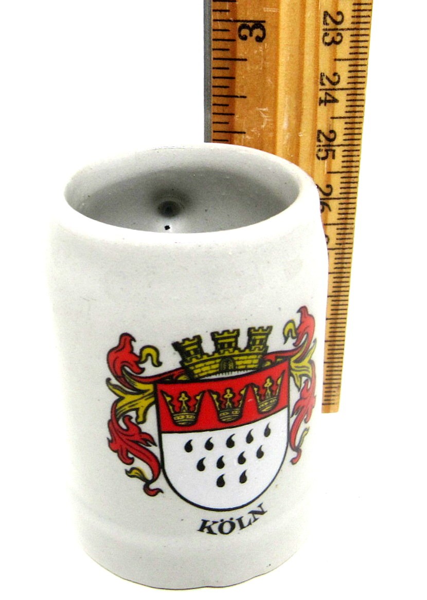 Köln Beer Stein Mug Miniature Stoneware Ceramic Cologne West Germany Vintage