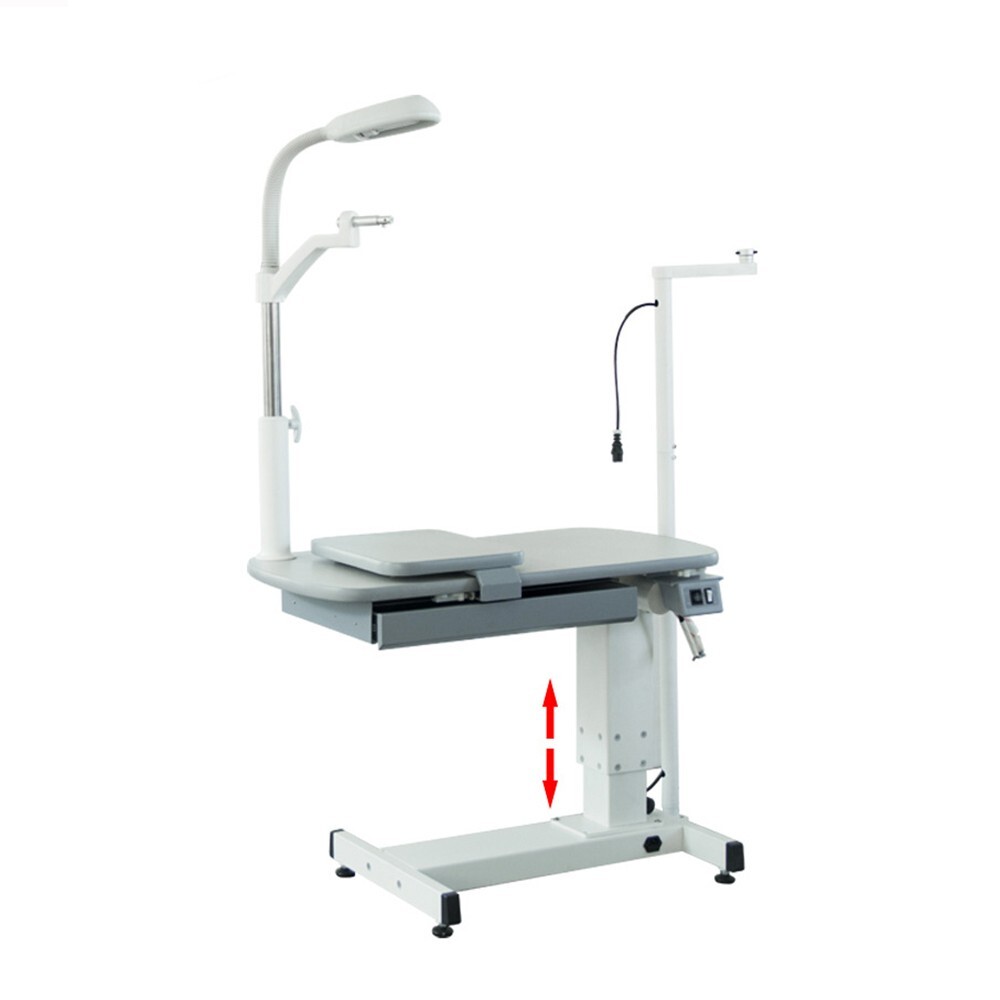 Auto Optometry Ophthalmic Eyeglass Test Table 110V Adjustable w/Vertical Pole