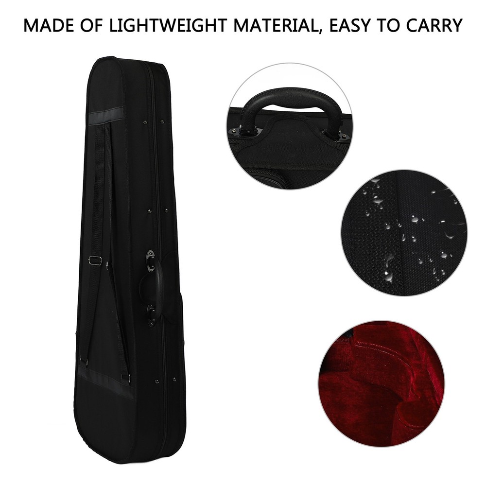 4/4 Violin Case Backpack Comfortable Adjustable Shoulder Strap Professional