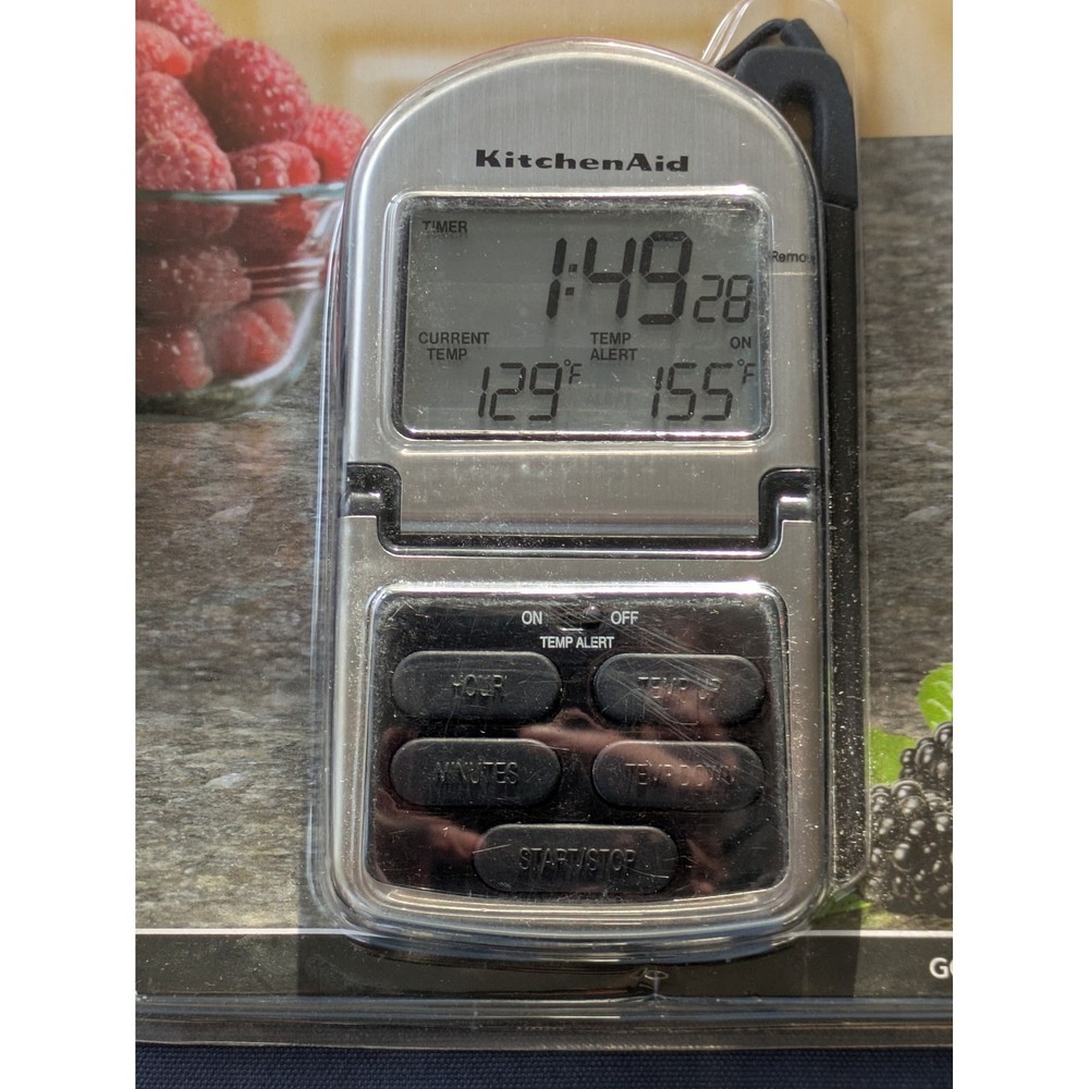 KitchenAid Digital Instant Read Thermometer Probe Programmable Temperature Alert