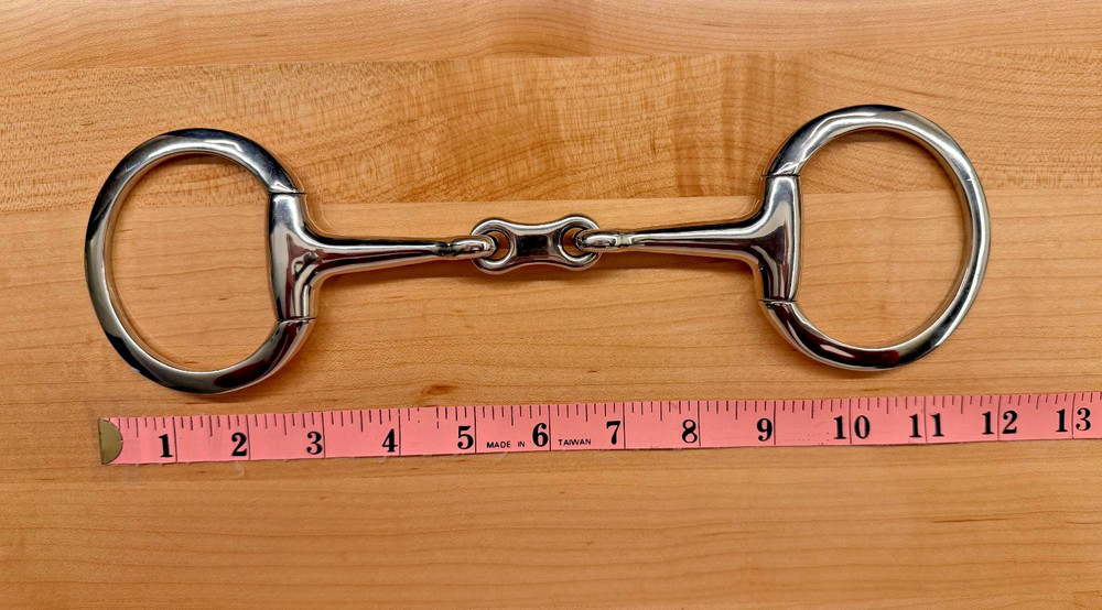 French Link eggbutt snaffle bit, stainless steel, 5.5"