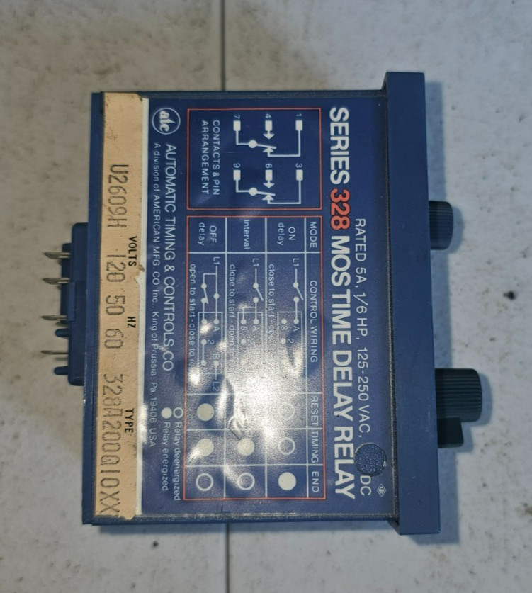 Automatic Timing & Control Series 328 MOS Time Delay Relay U2609H