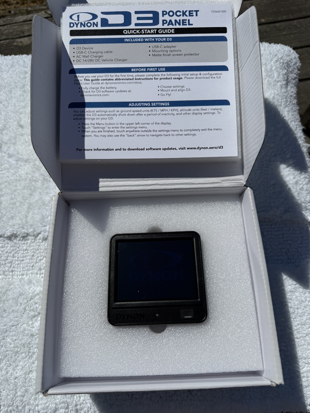 Dynon D3 Pocket Panel Portable EFIS