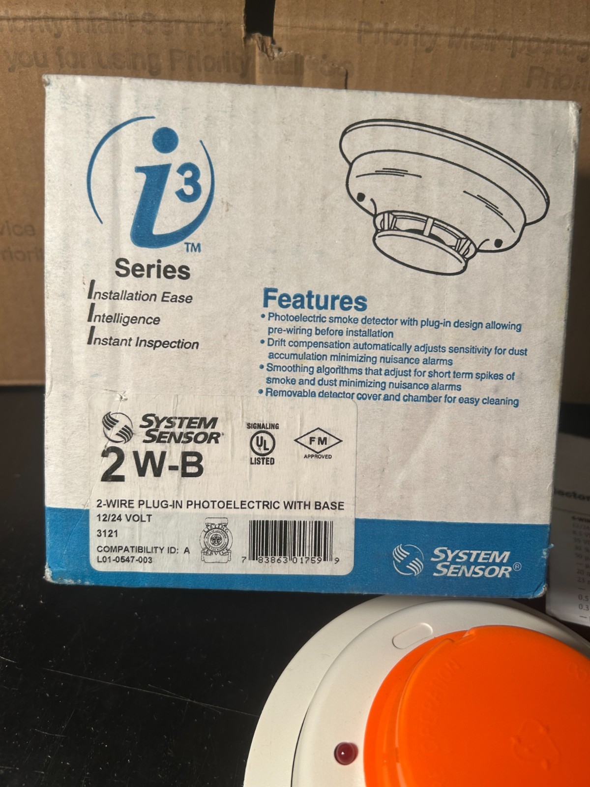 System Sensor 2W-B Smoke Detector 2-Wire White - Never used w/ Box