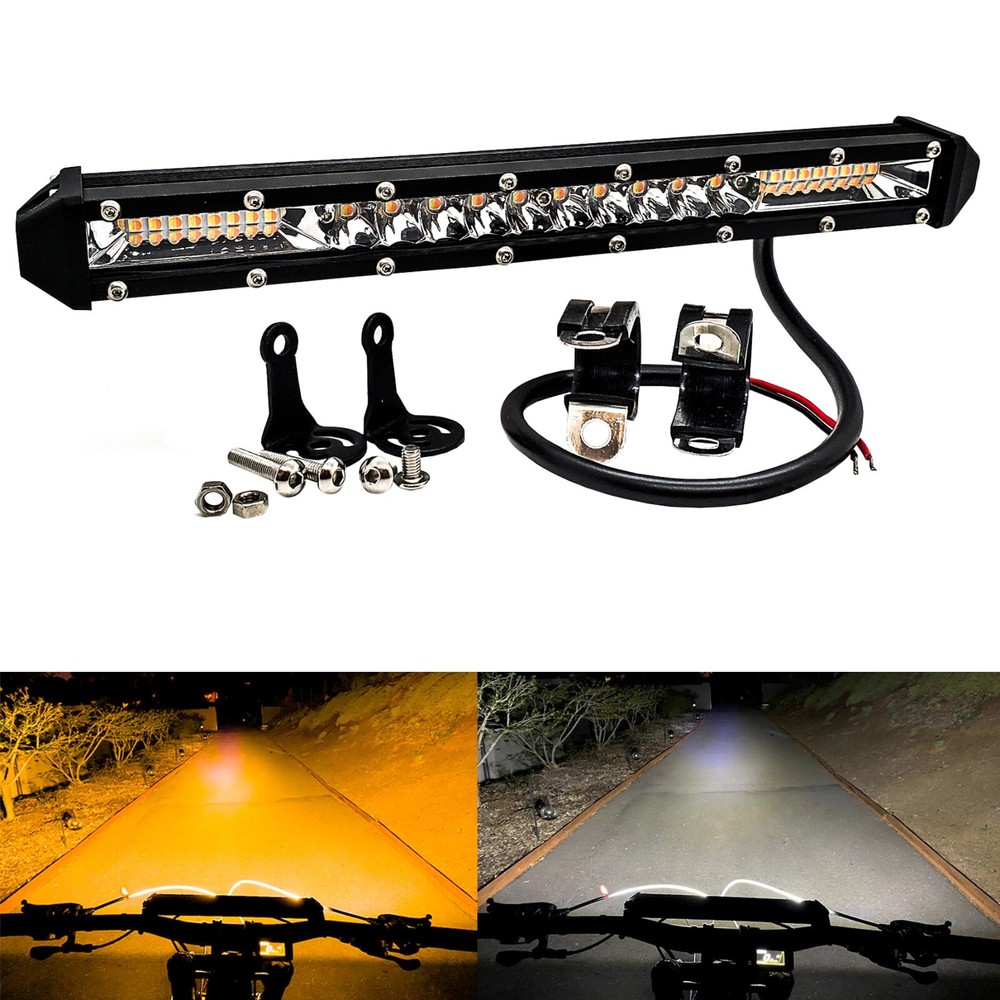 E Bike LED Light Bar White Amber Headlight Shimano E5000, E7000 E6100, E6110 EP8