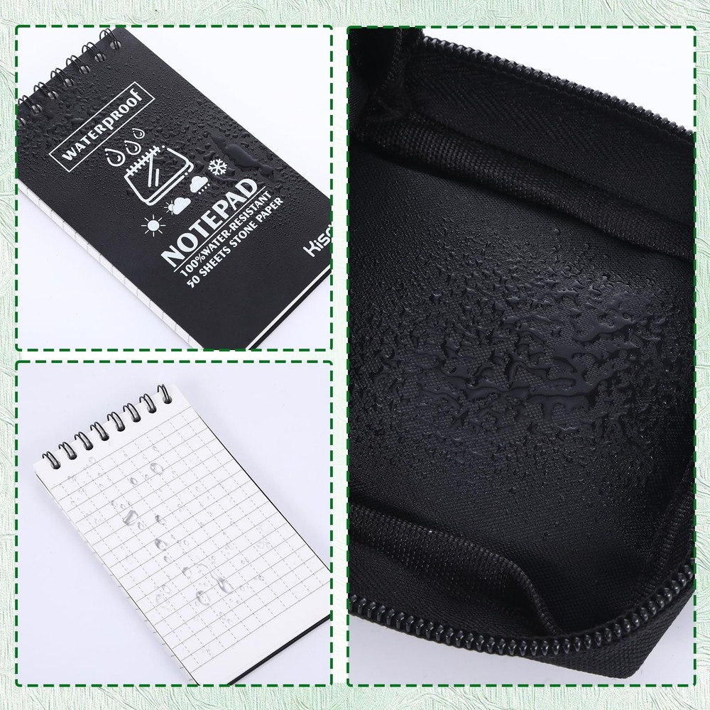 6 Pcs Waterproof Notebook Set, Write in The Rain Notebook, All Weather Notebo...