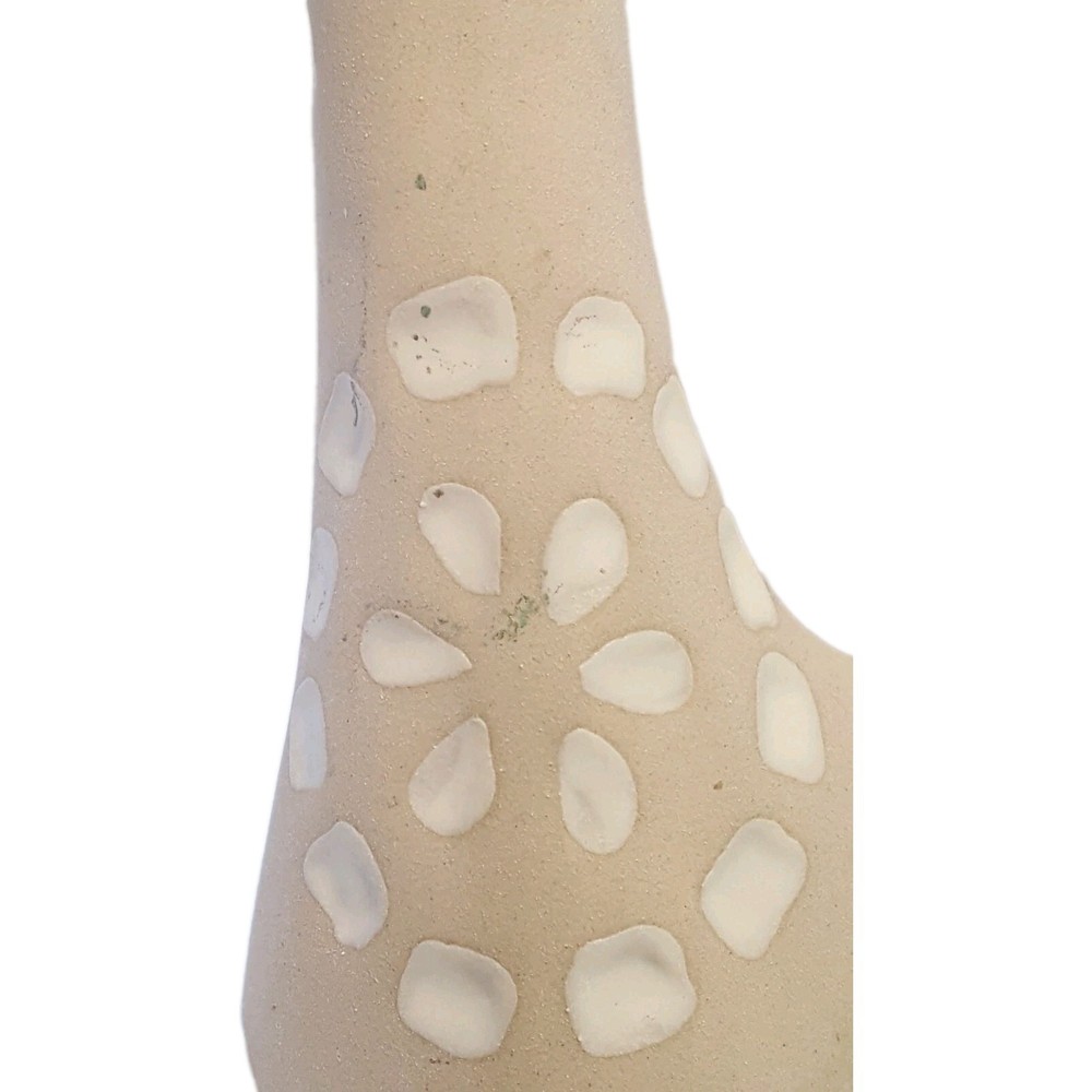 Boho Style Beige Ceramic Starburst Pattern Giraffe Planter Statue