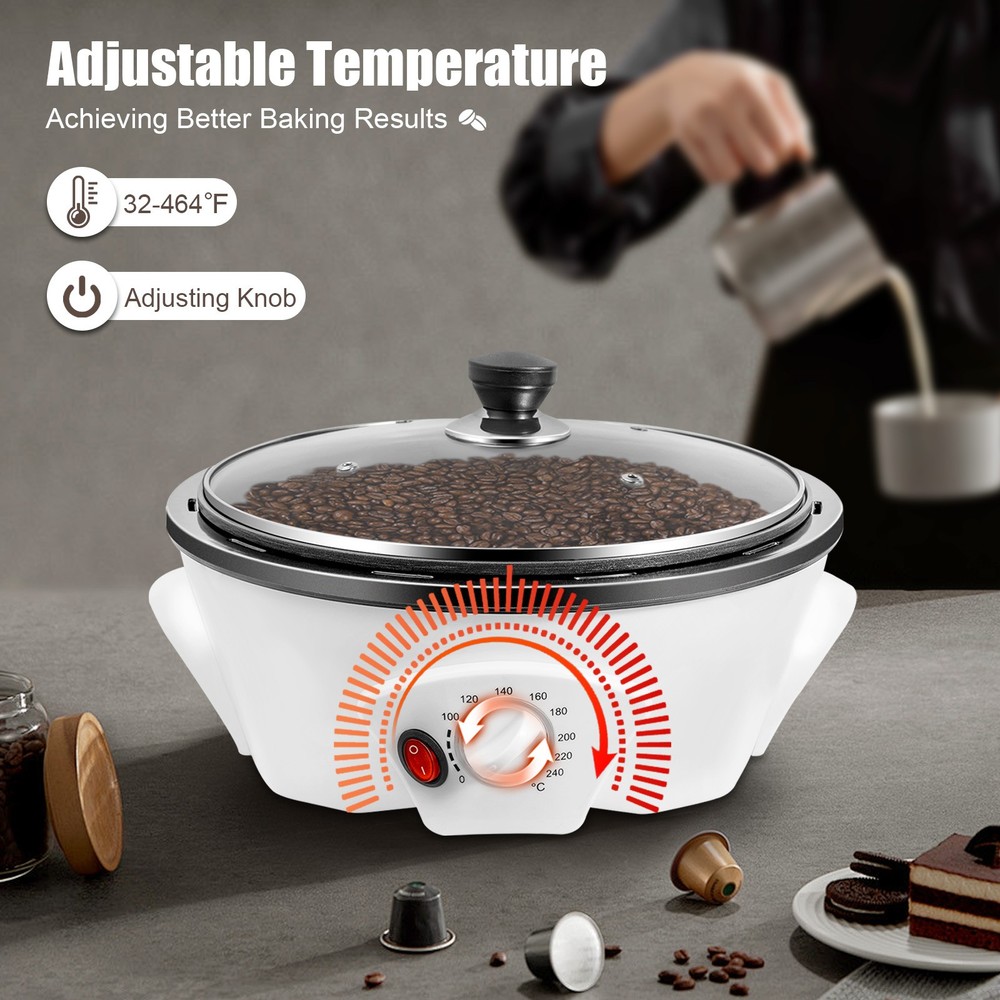 Electric Coffee Bean Roasting Machine Round Coffee Roaster Baking Baker Home