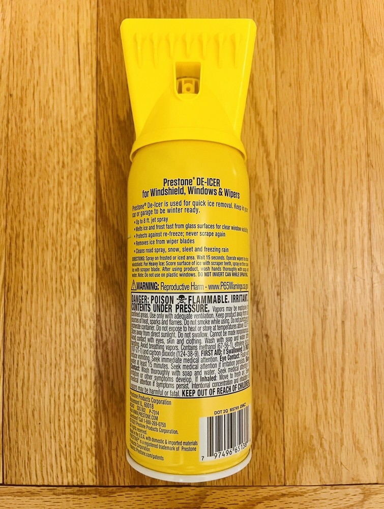Prestone 11 Oz. Aerosol Windshield De-icer - NEW