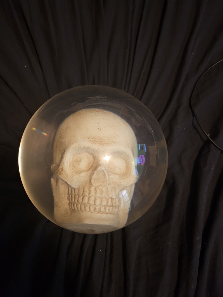 15lbs Clear Skull Bowling Ball