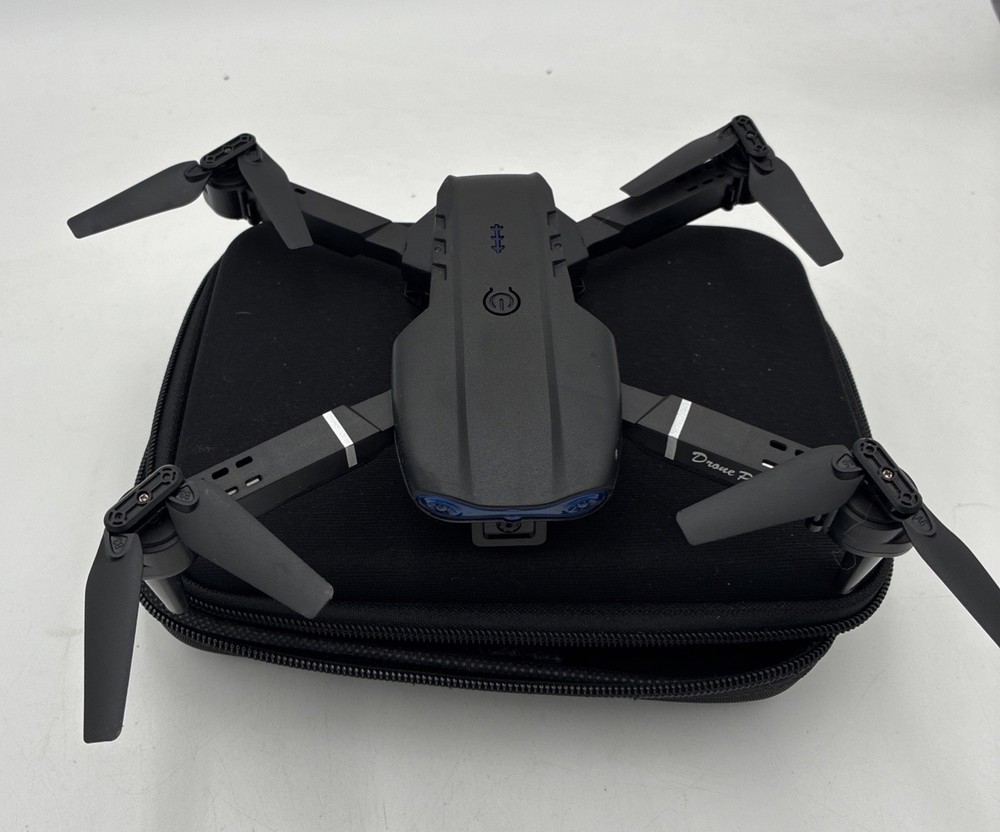 Black RC UFO Remote Controller Drone With Accessories & Carrying Case
