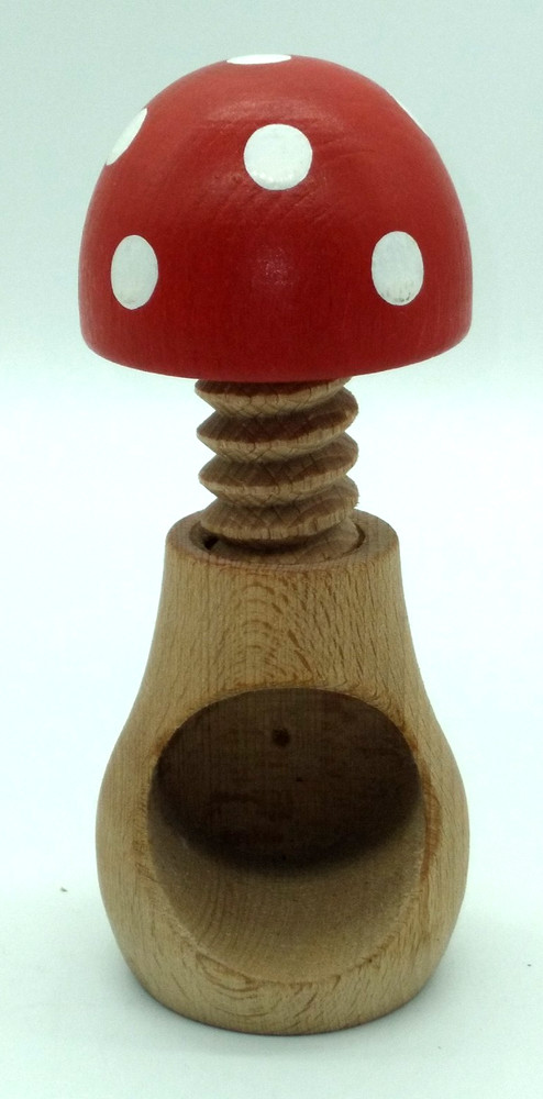Slovenia Carved Beechnut 4" Nutcracker Mushroom
