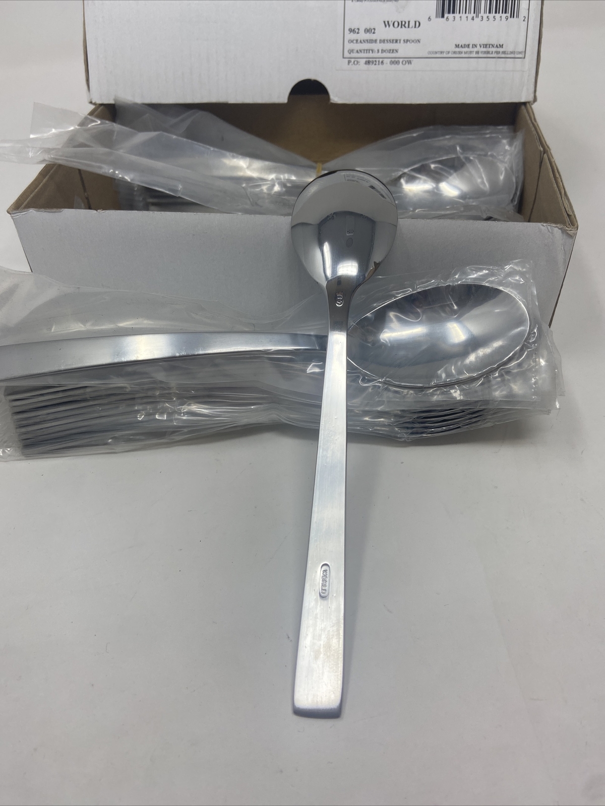 World Tableware 962 002 Oceanside 7-1/4" Dessert Spoon Box Of 3 Dozen NEW