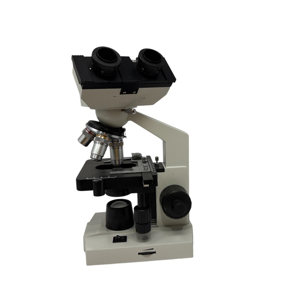 OMAX Binocular Compound Microscope w/ Mechanical Stage 4 Objectives 40x–1000x