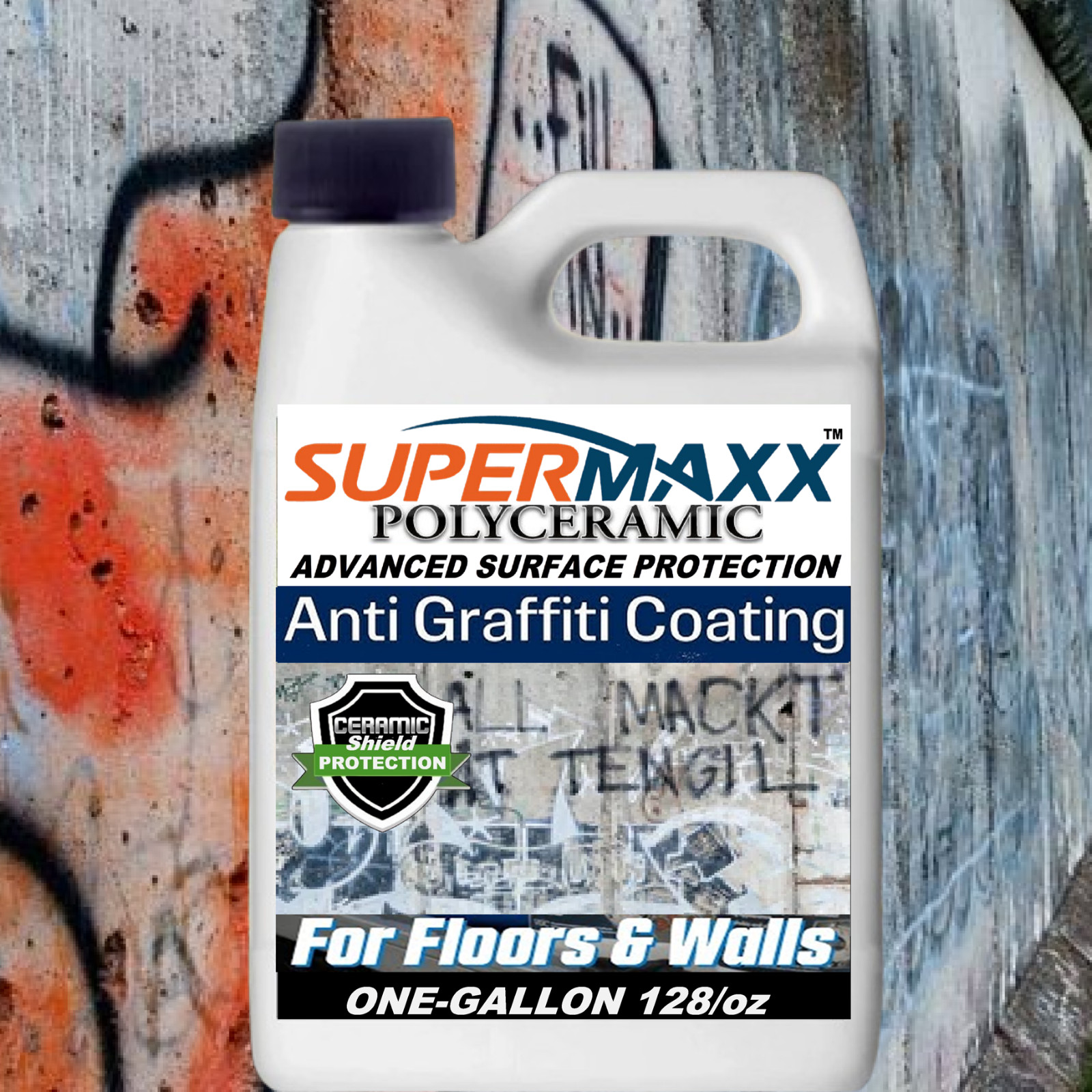 ANTI-GRAFFITI CLEAR COATING CERAMIC SHIELD PERMANENT PROTECTION - 0NE GALLON