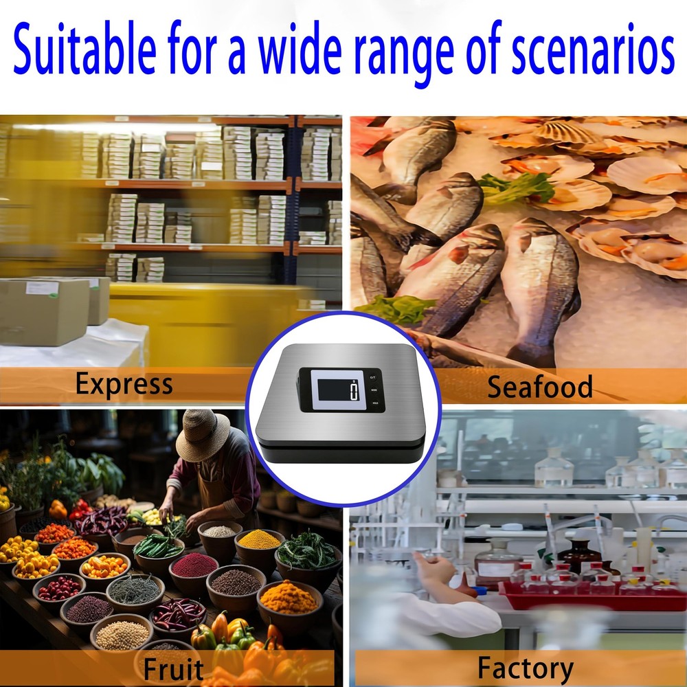 Shipping Scale, 110 LB Digital Postage Scale, LCD Display Postal Scales, Hold...