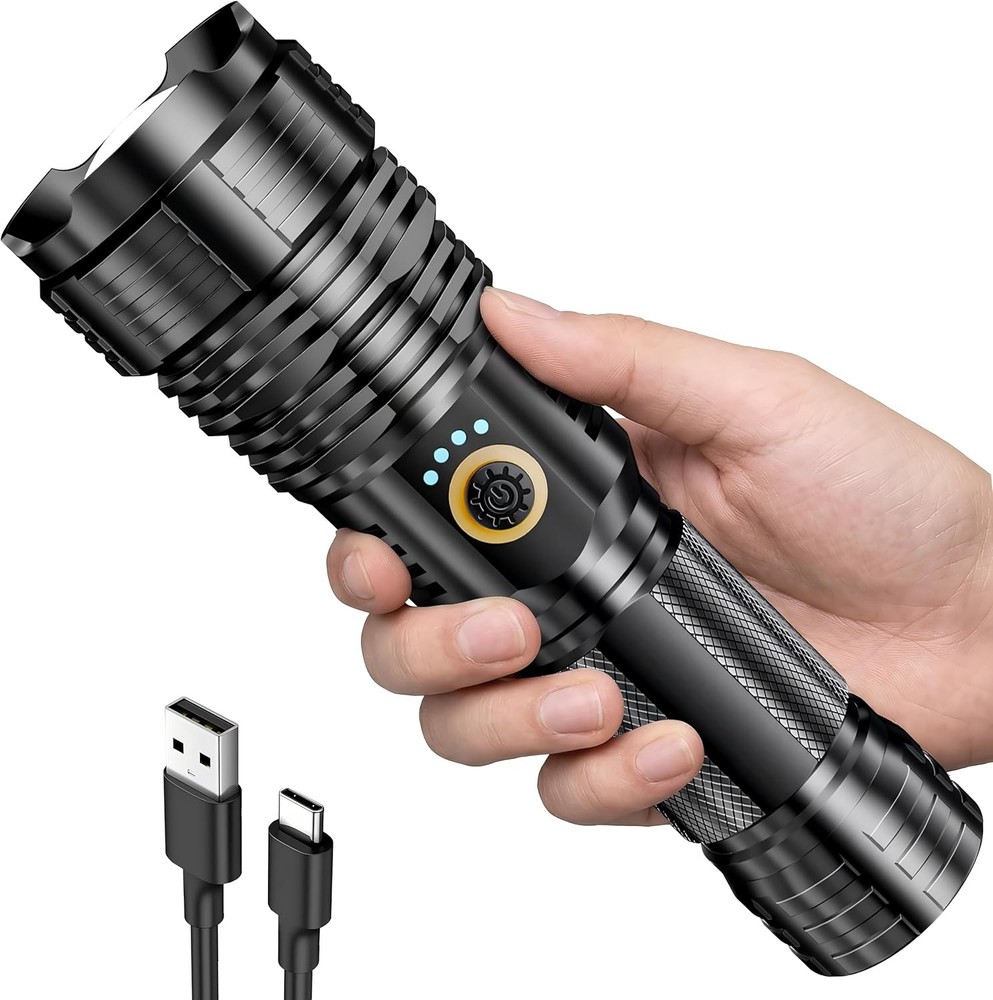Recharable Flashlights 2000.000 High Lumens, Super Bright Flashlight