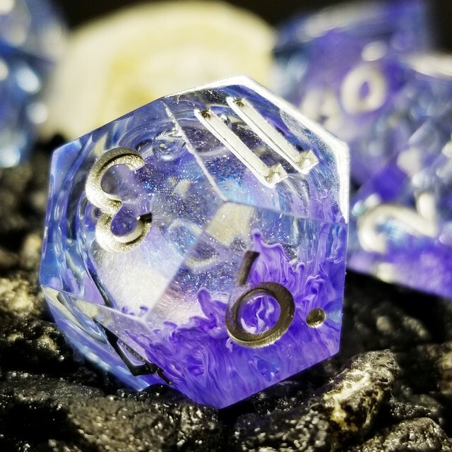 Sage's Mystic Souls Liquid Core Sharp Edge Resin Dice Set
