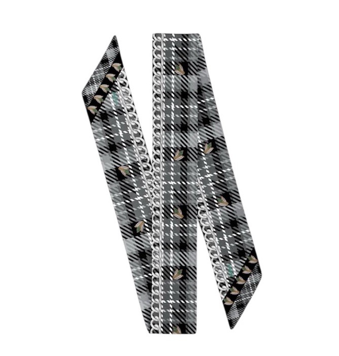 NWT Wristpop Dionne Scarf Grey Plaid