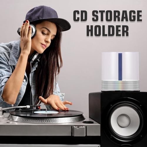 Empty CD/DVD Cake Box Spindle, 2PCS Empty DVD Storage Bucket Clear Holder CD