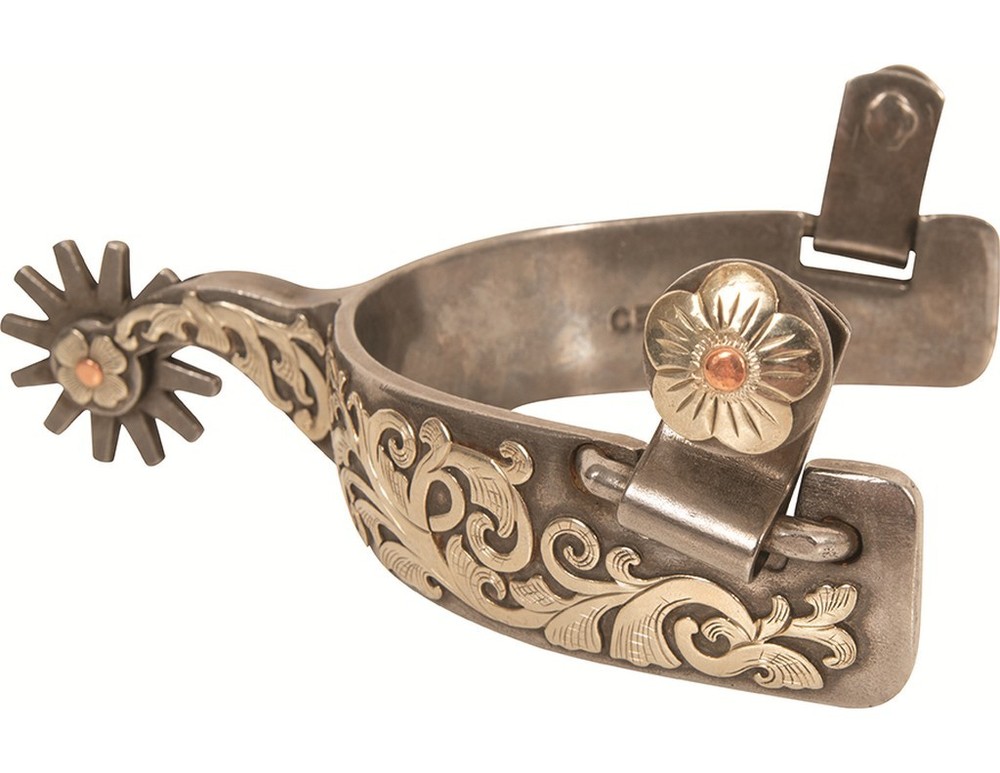 Classic Equine Spurs Mens Performance Scroll Grayed Iron SPURPH24114