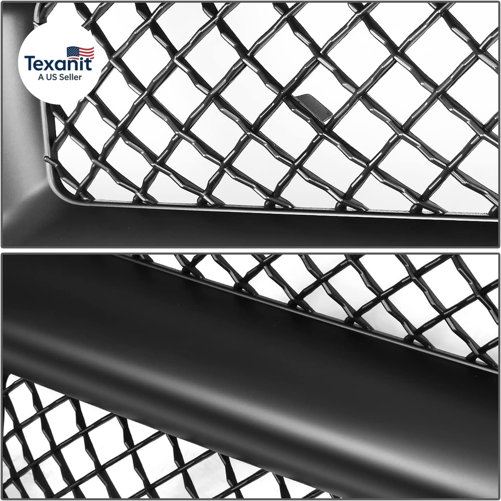 Front Bumper Grille Upper Lower Grill Guard Assembly Compatible with Chevy C/K 1